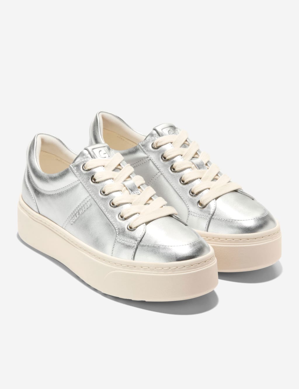 Metallic platform trainers shop