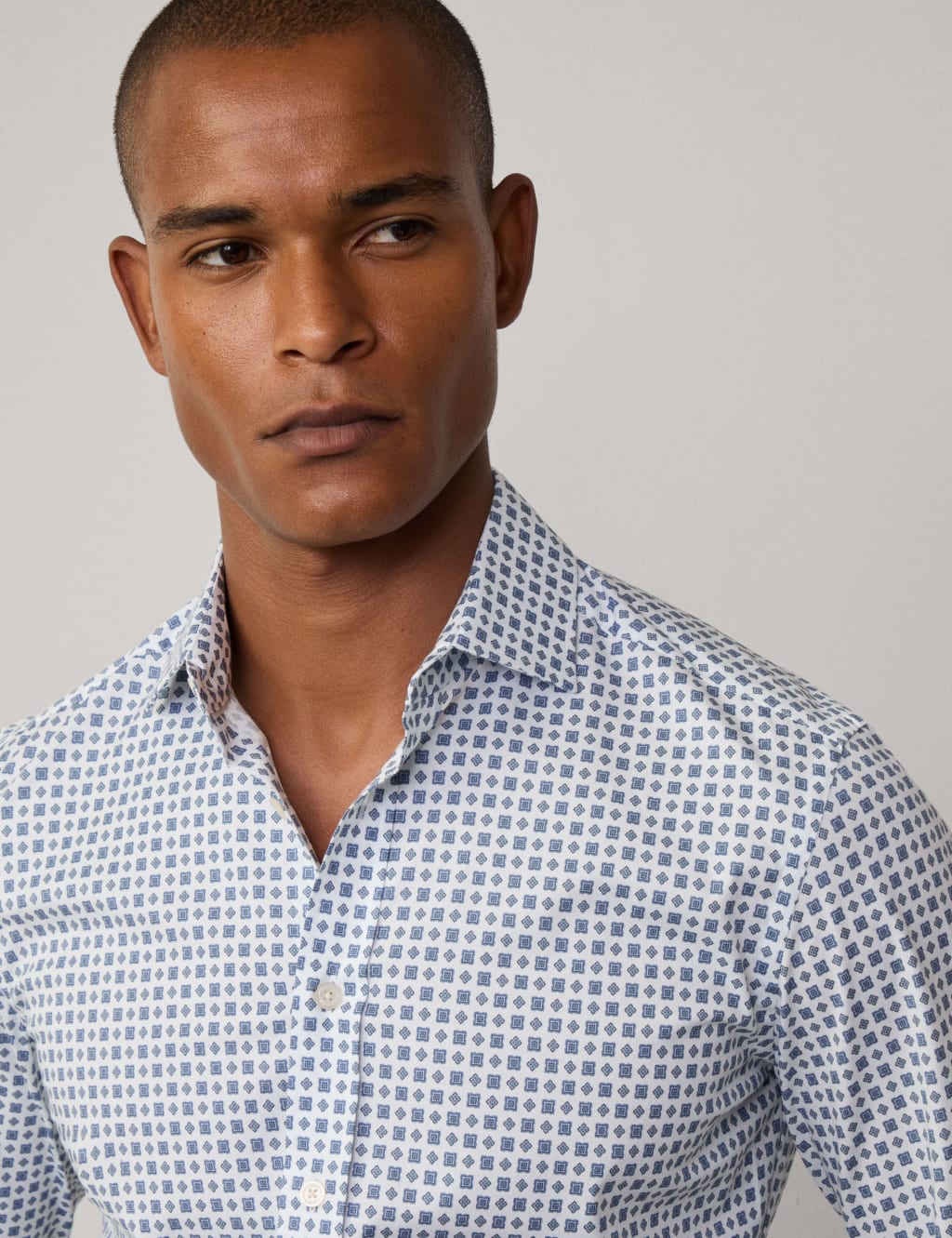 Pure Cotton Foulard Print Oxford Shirt 3 of 7