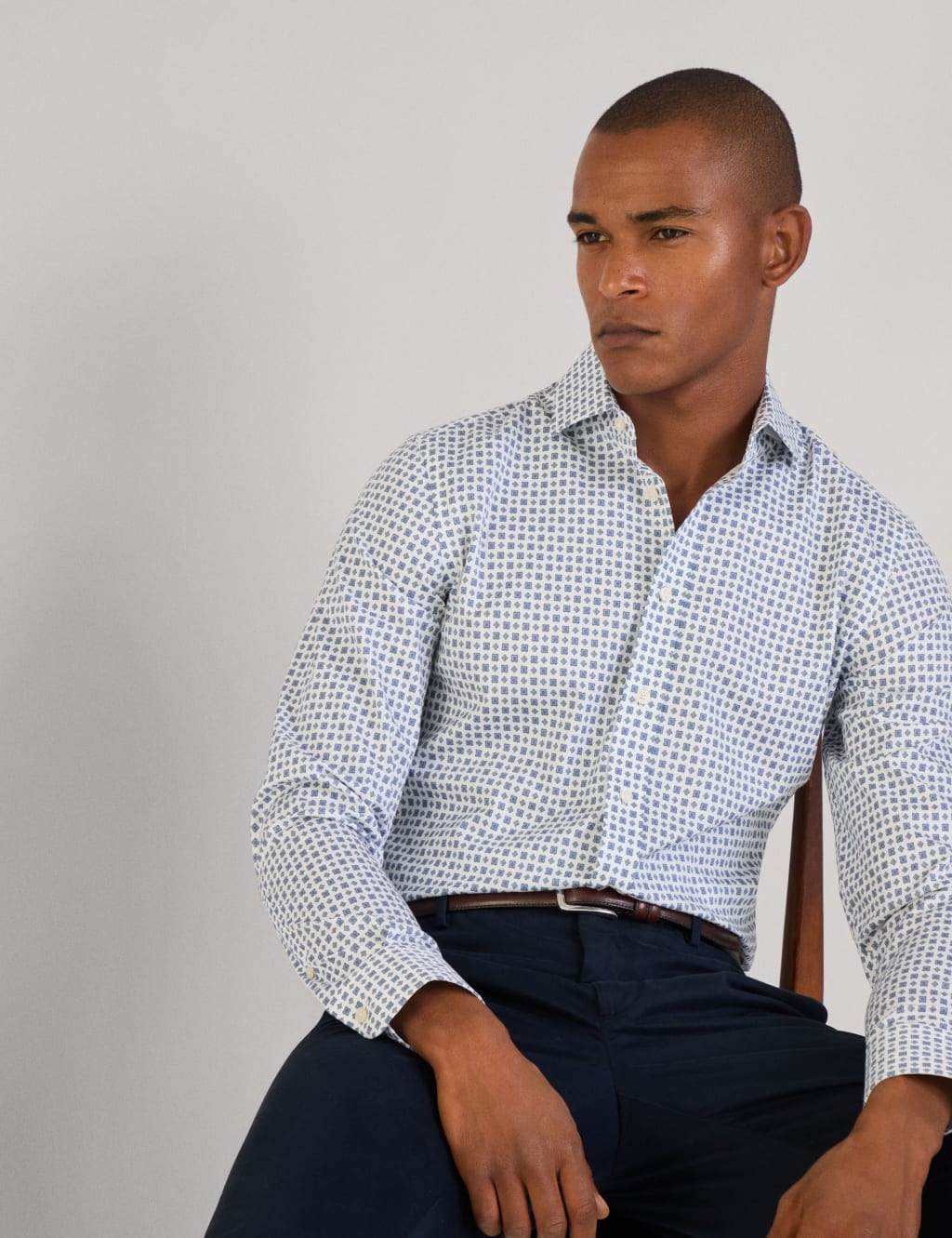 Pure Cotton Foulard Print Oxford Shirt 4 of 7