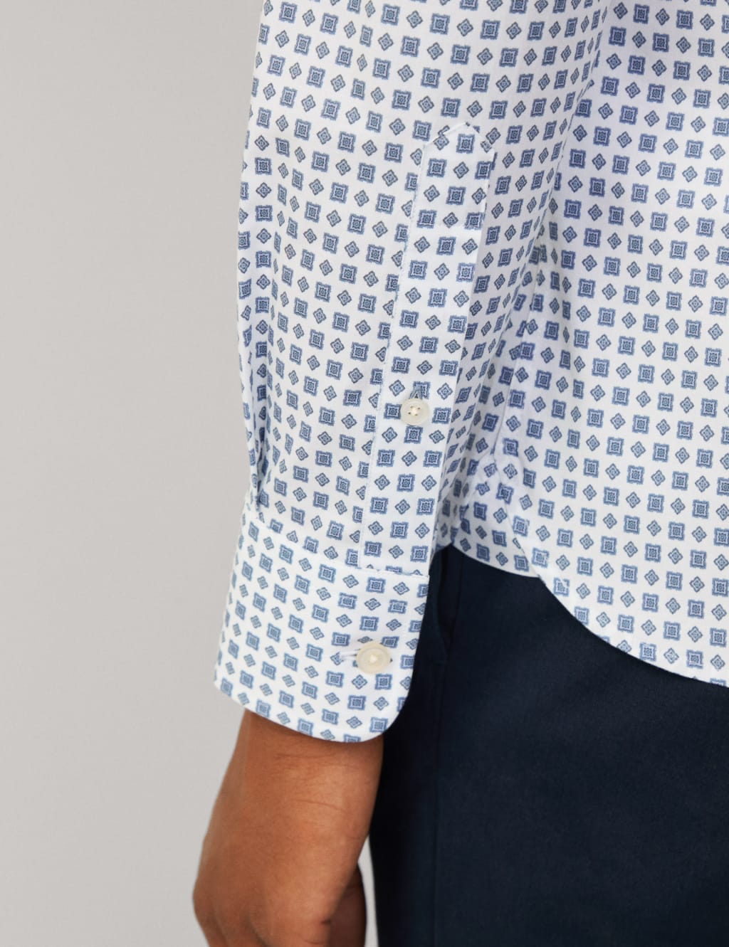 Pure Cotton Foulard Print Oxford Shirt 5 of 7