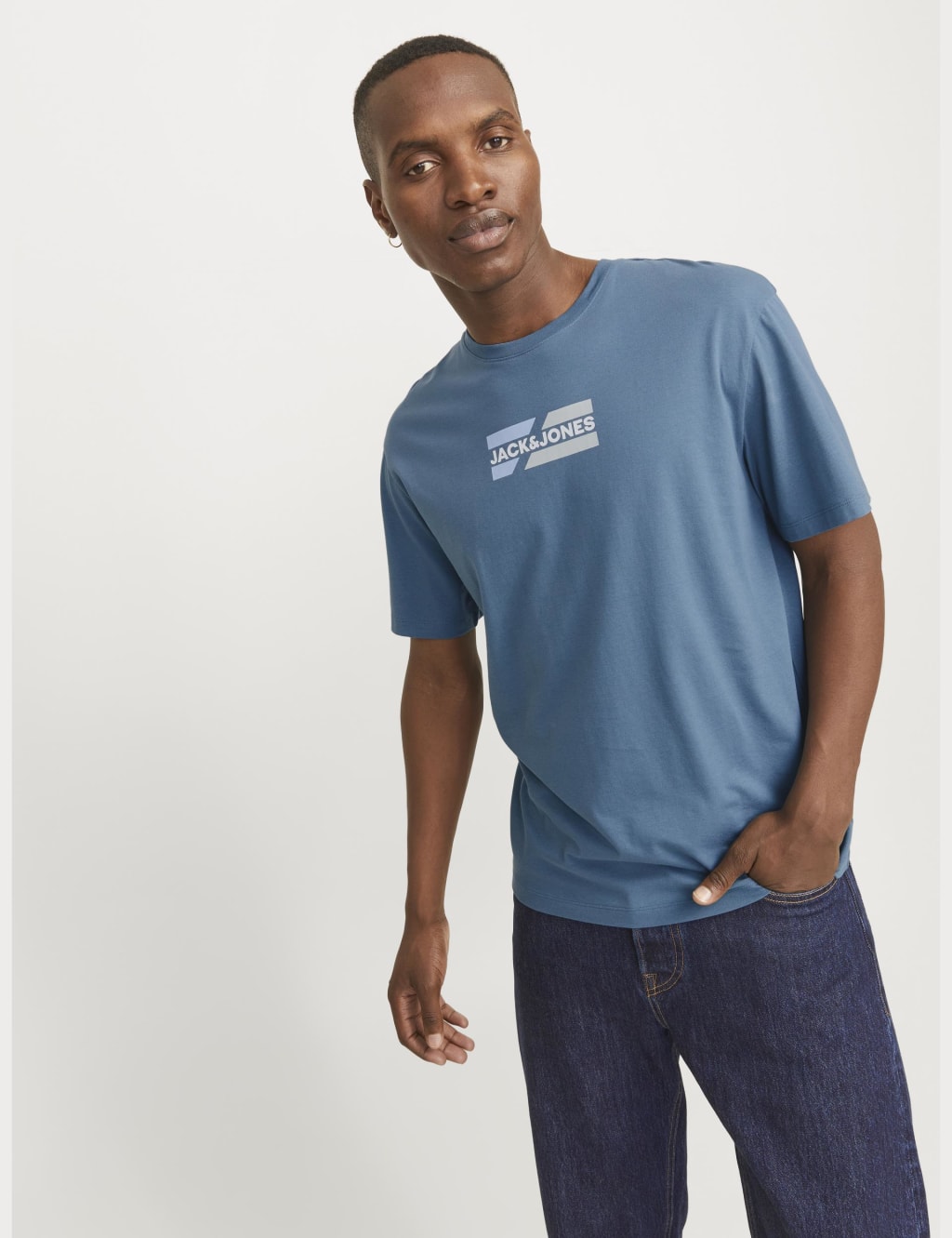 Pure Cotton Logo Graphic Crew Neck T-Shirt 4 of 7