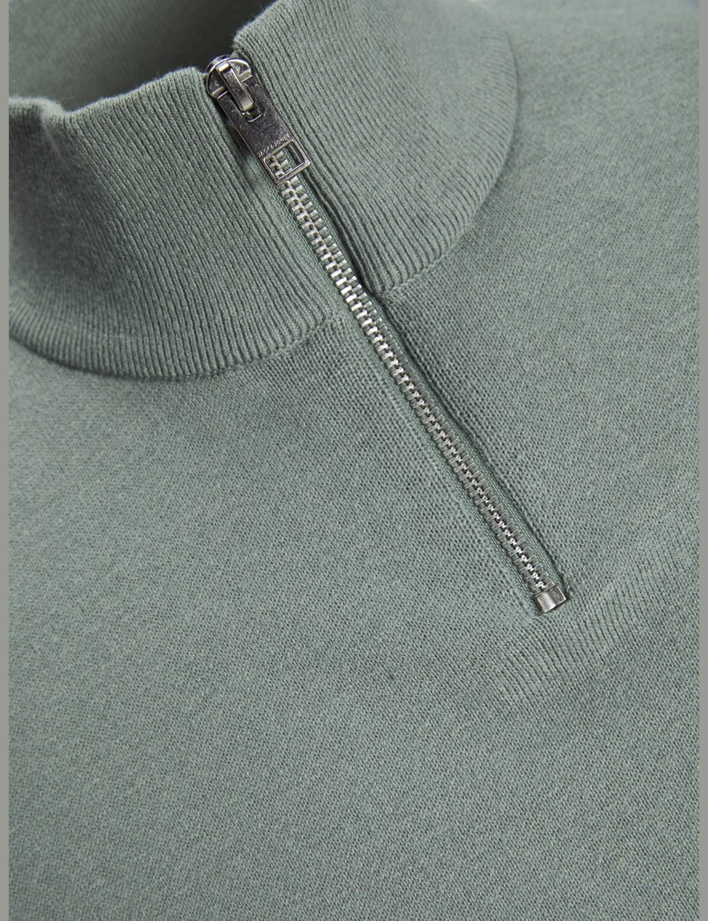 Cotton Rich Funnel Neck Half Zip Jumper 9 of 9