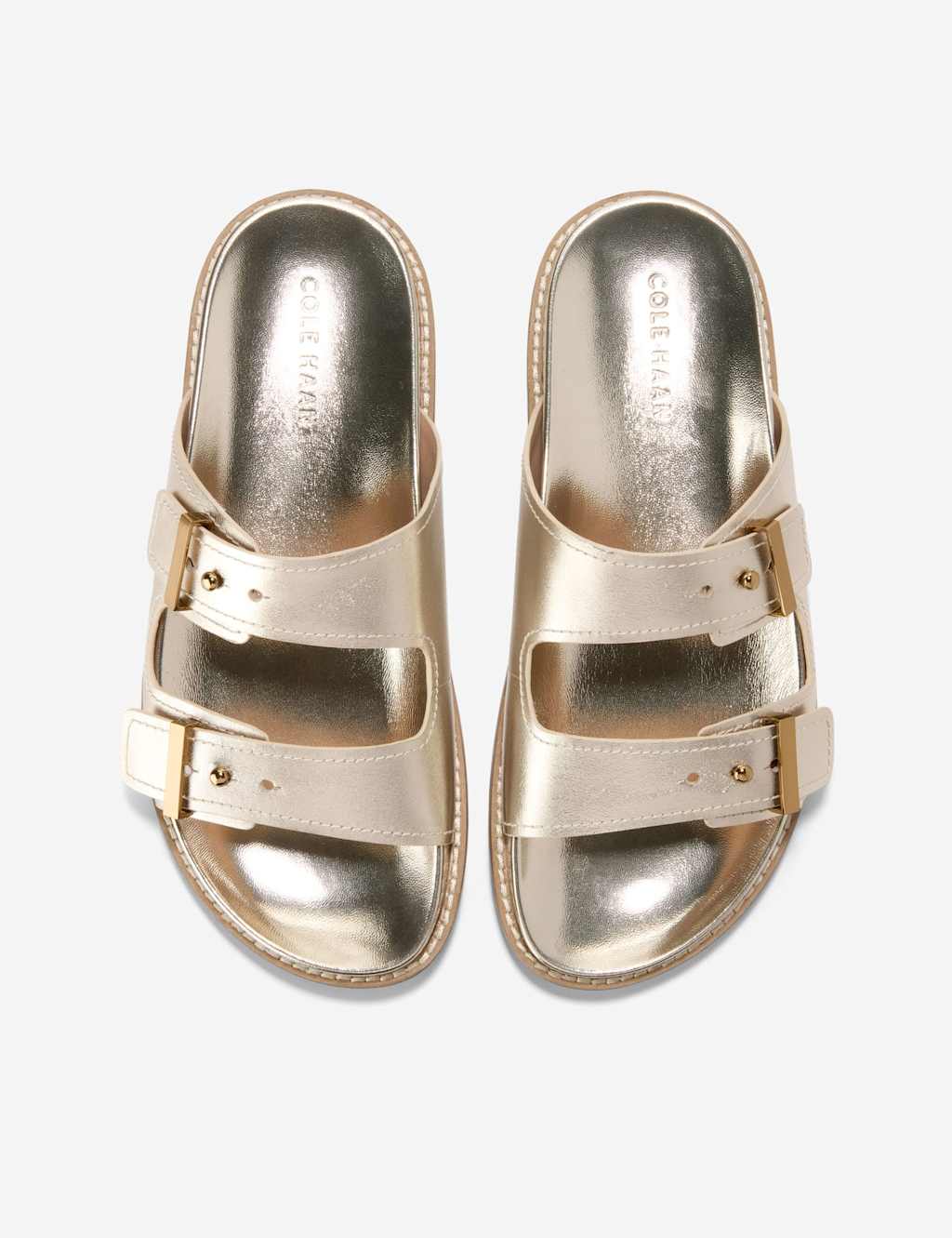 Marisol Leather Metallic Double Strap Sandals 6 of 7