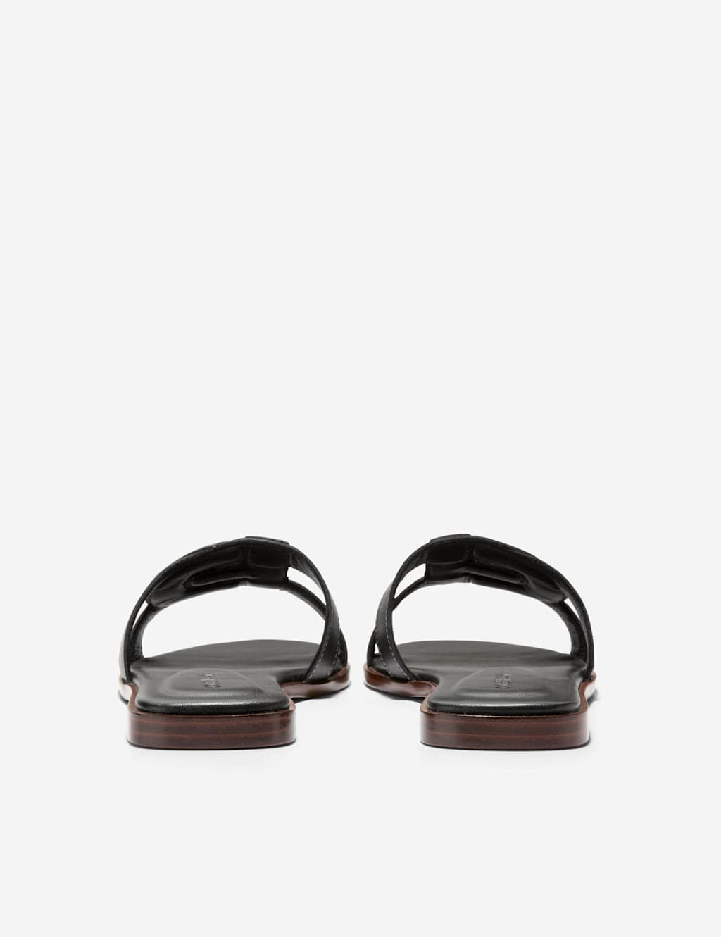 Chrisee Leather Flat Square Toe Sliders 4 of 7