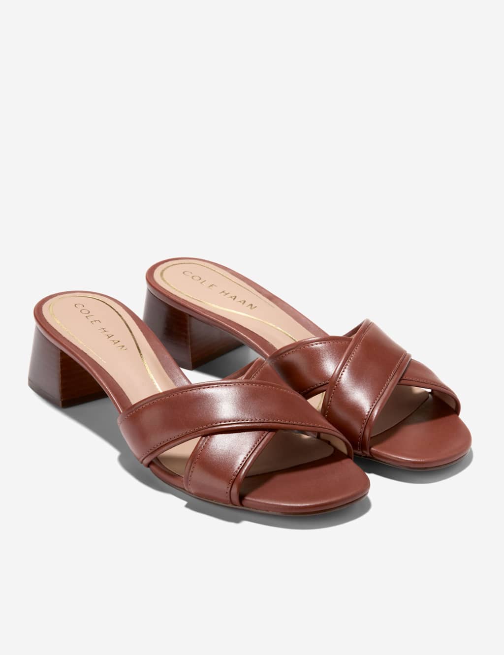 Leather Block Heel Open Toe Sandals 2 of 7