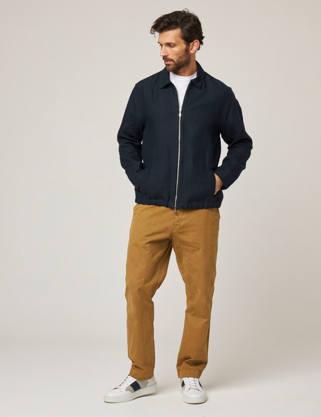 Pure Linen Bomber Jacket 3 of 7