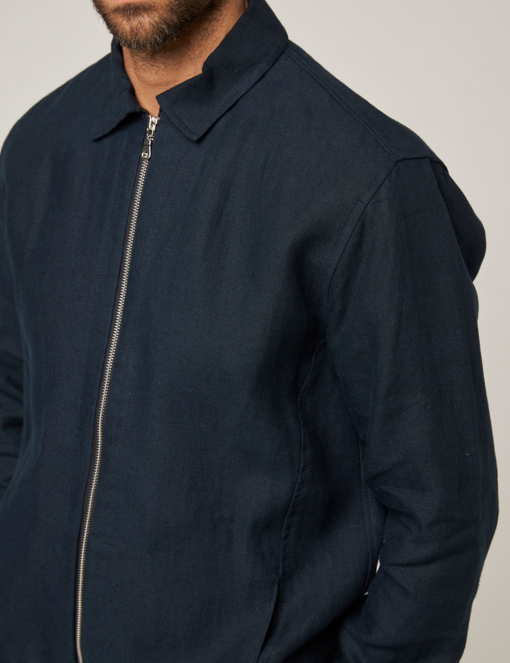 Pure Linen Bomber Jacket 7 of 7