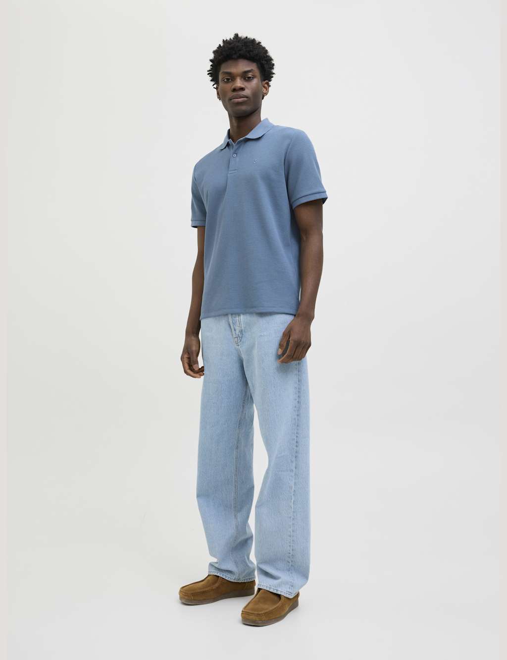 Cotton Blend Waffle Textured Polo Shirt 3 of 7
