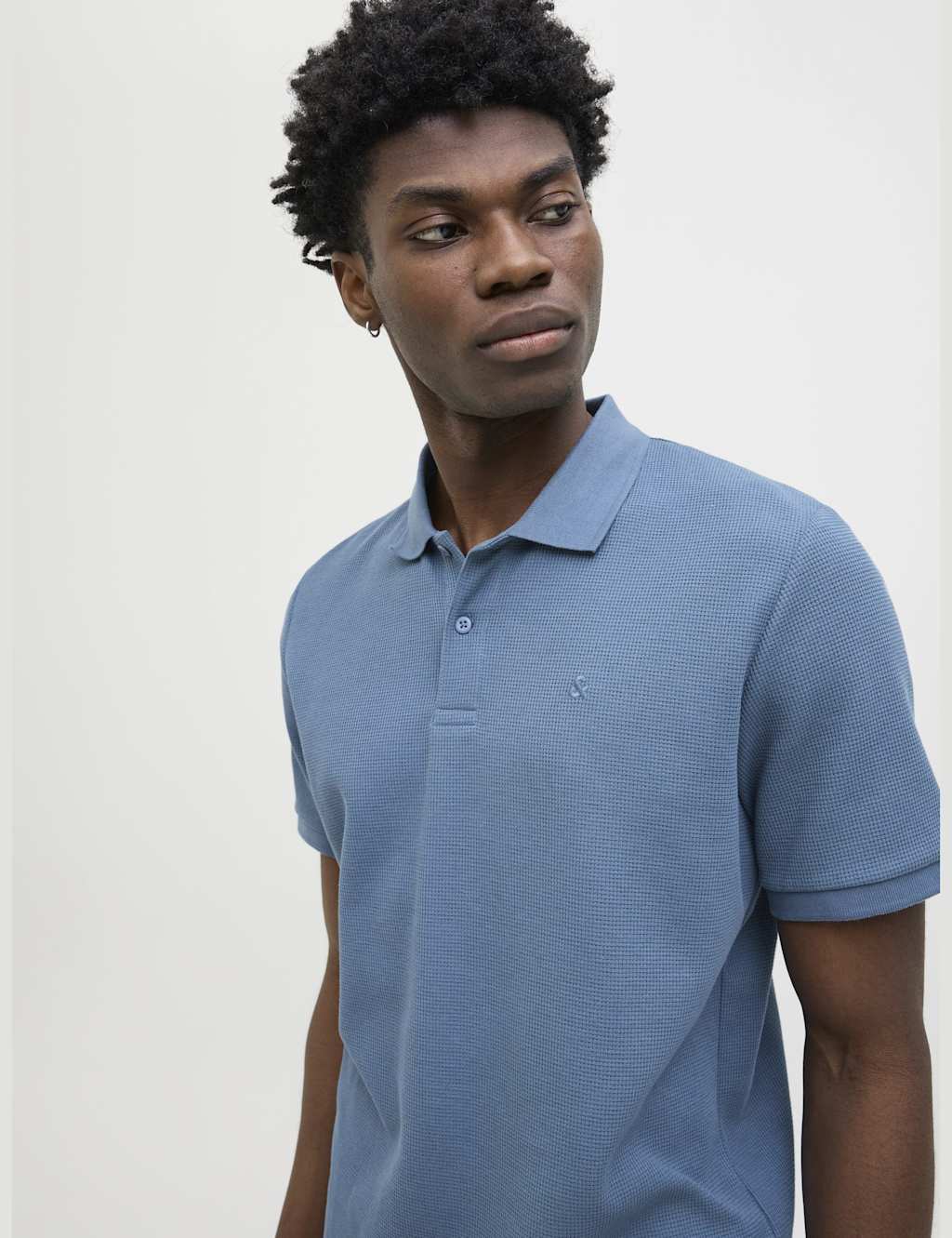 Cotton Blend Waffle Textured Polo Shirt 5 of 7