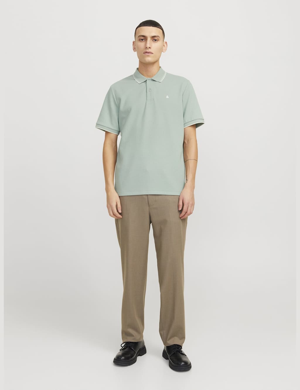 Cotton Blend Waffle Textured Polo Shirt 3 of 7