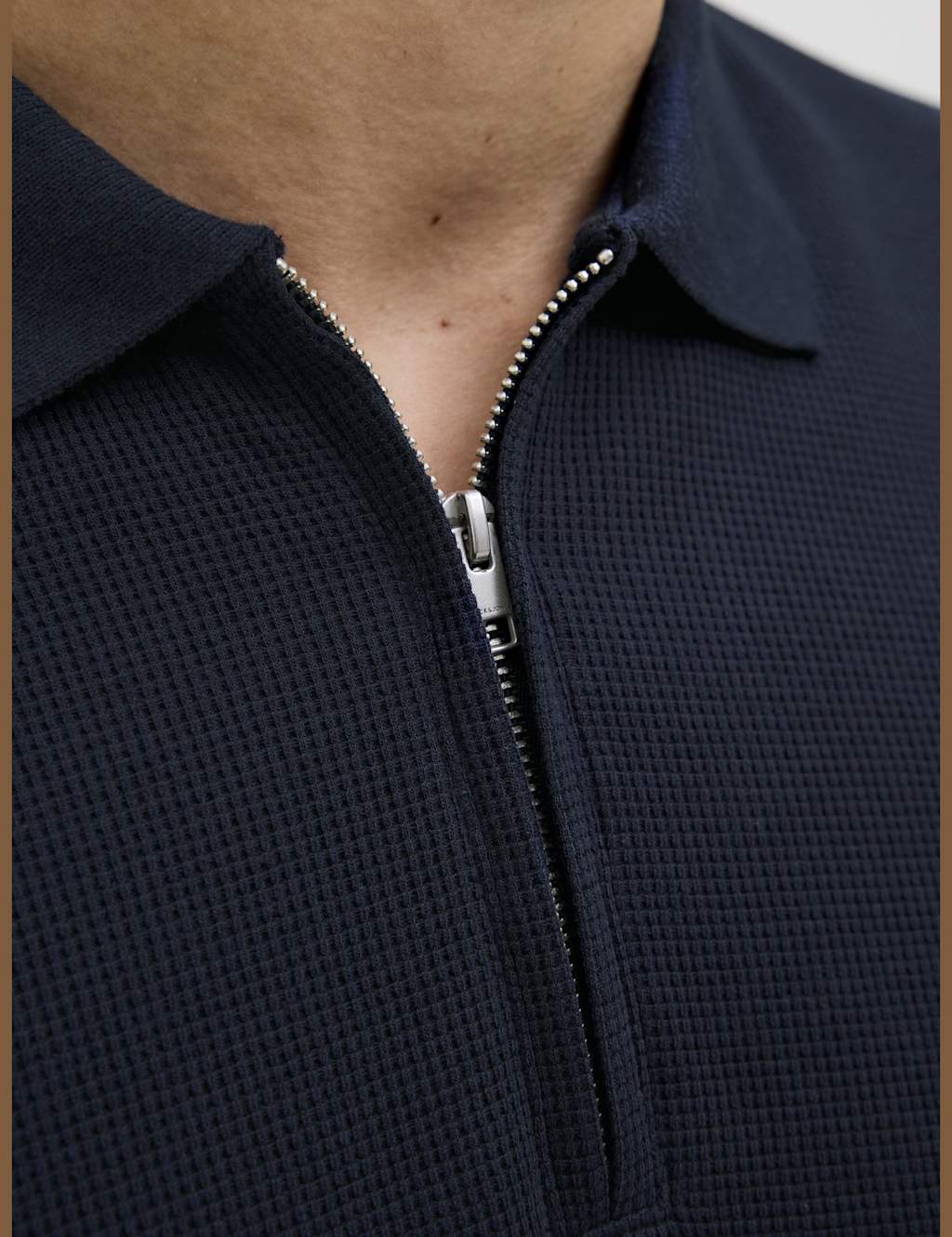 Cotton Blend Half Zip Polo Shirt 5 of 6