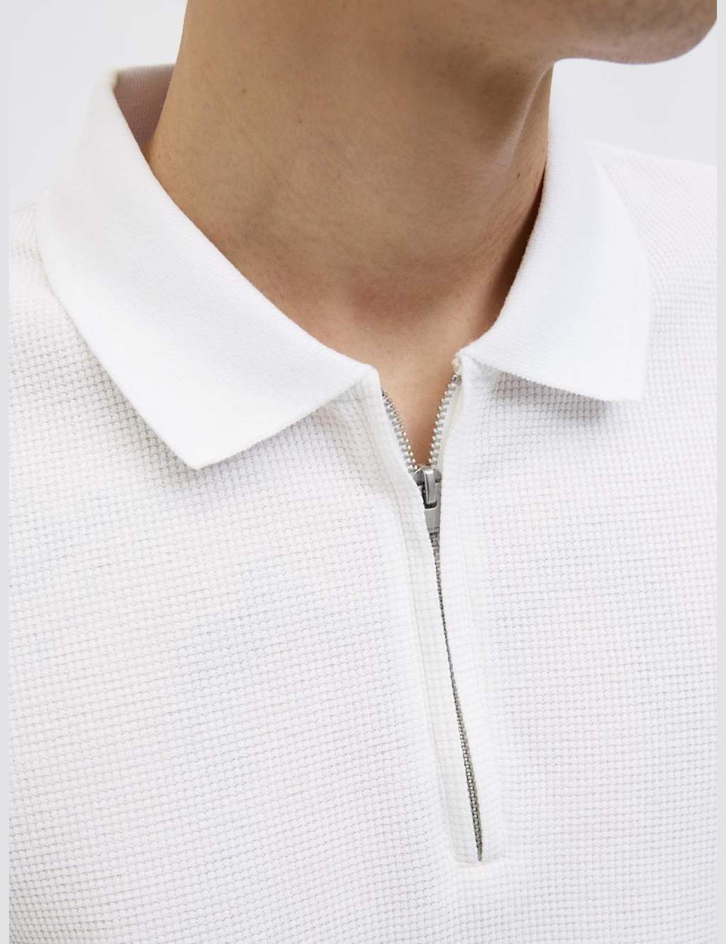 Cotton Blend Half Zip Polo Shirt 5 of 6