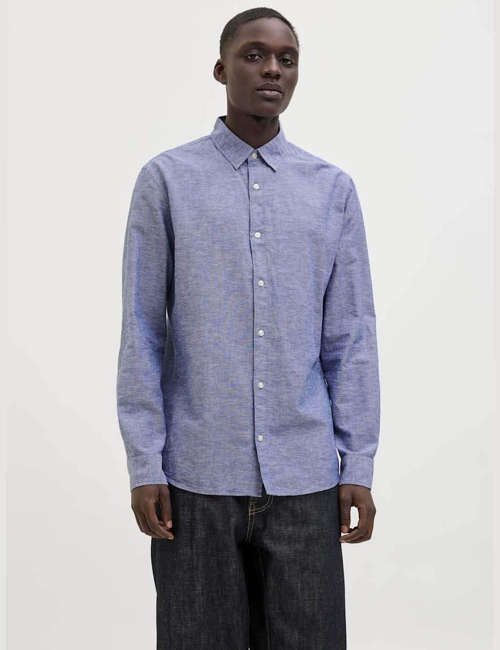 2pk Slim Fit Oxford Shirt with Linen 2 of 3