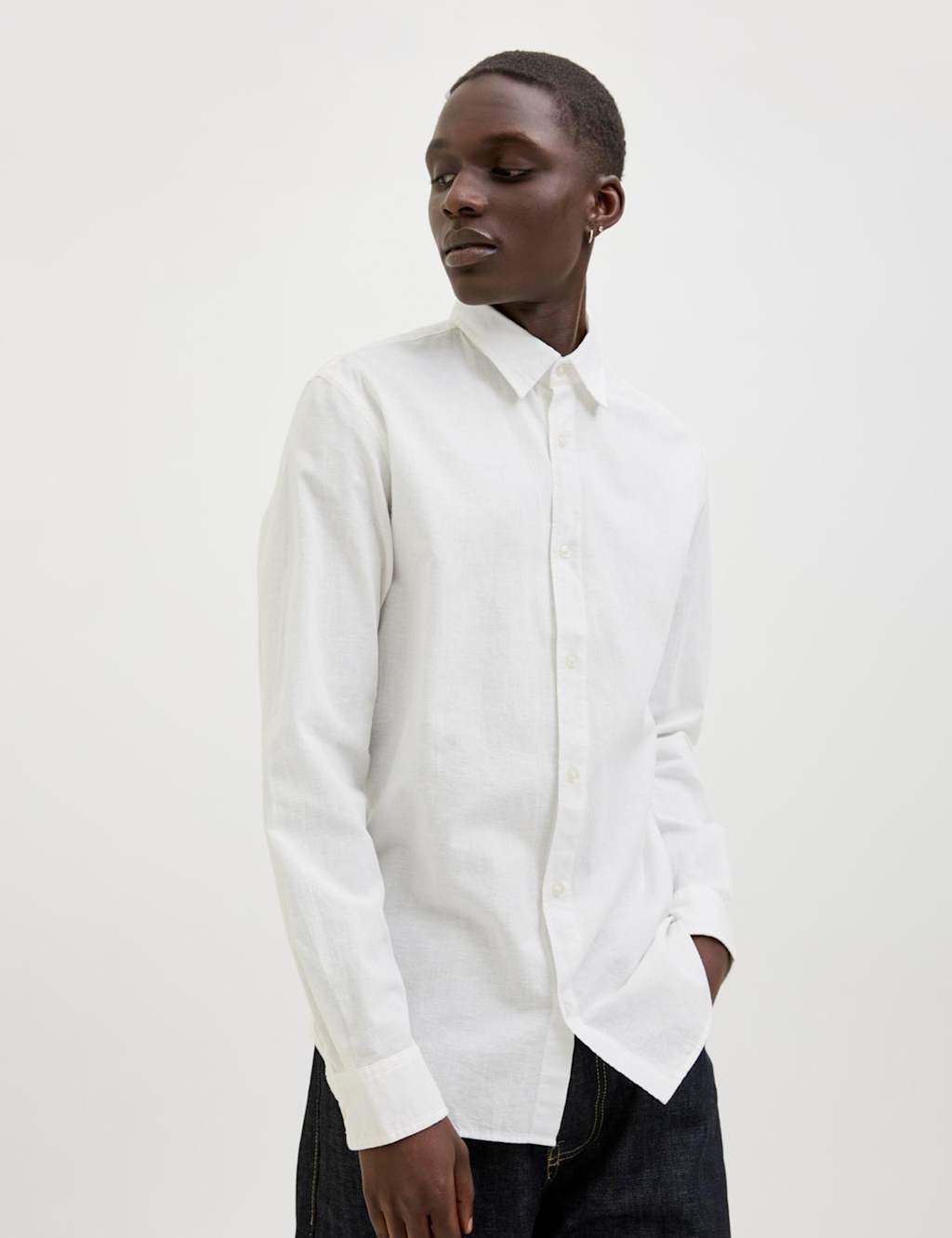 2pk Slim Fit Oxford Shirt with Linen 3 of 3