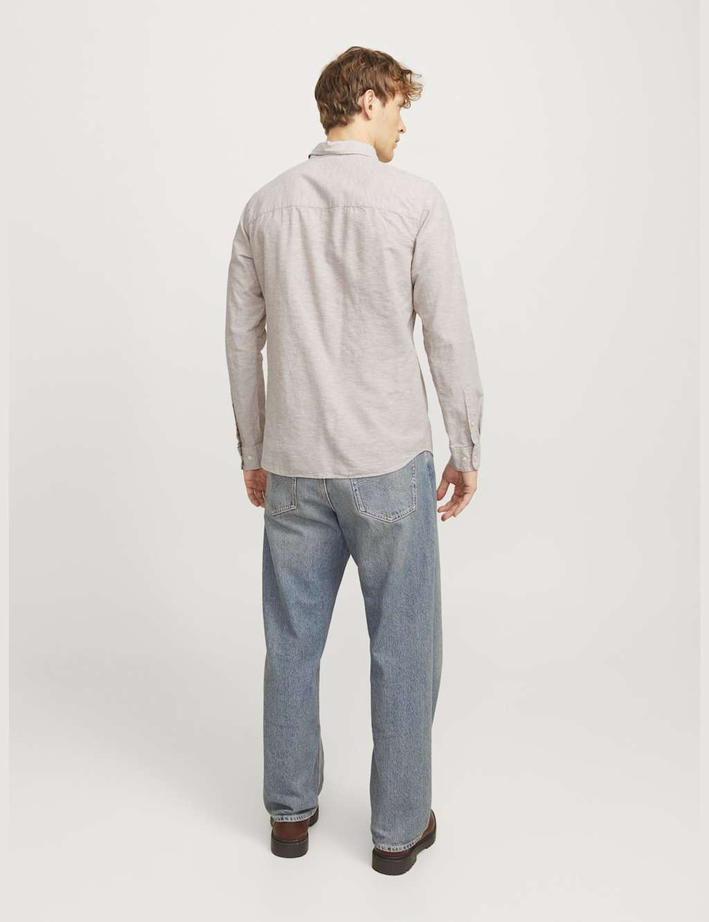 Slim Fit Cotton Rich Oxford Shirt with Linen 6 of 9