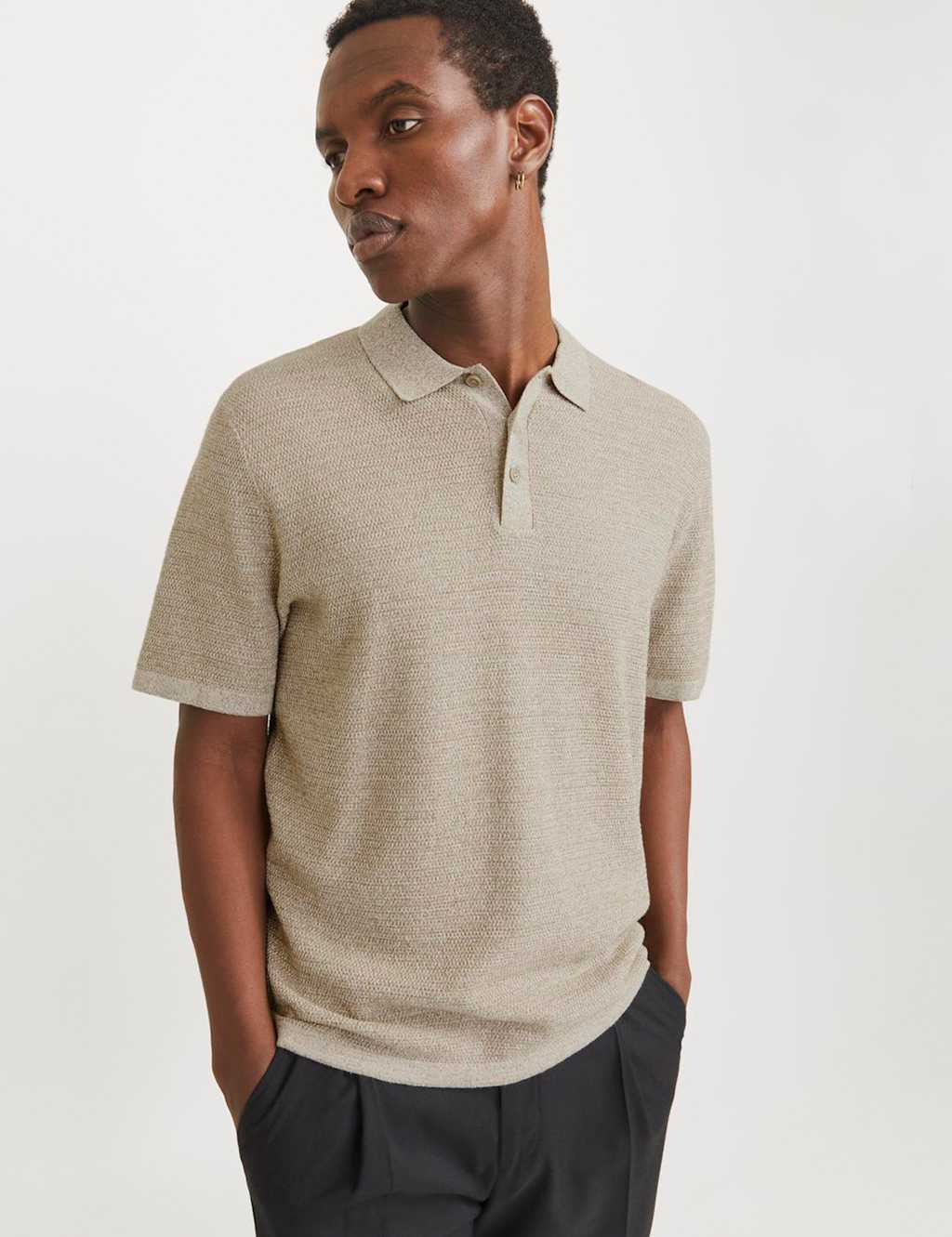 Cotton Rich Textured Polo Shirt 2 of 4