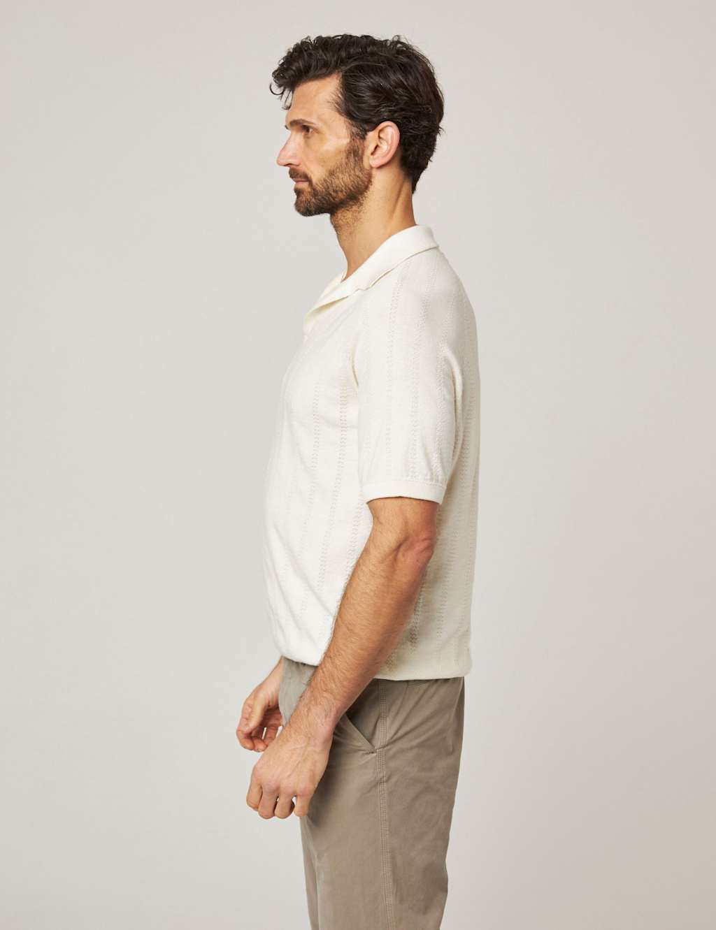 Pure Cotton Textured Polo Shirt 3 of 5