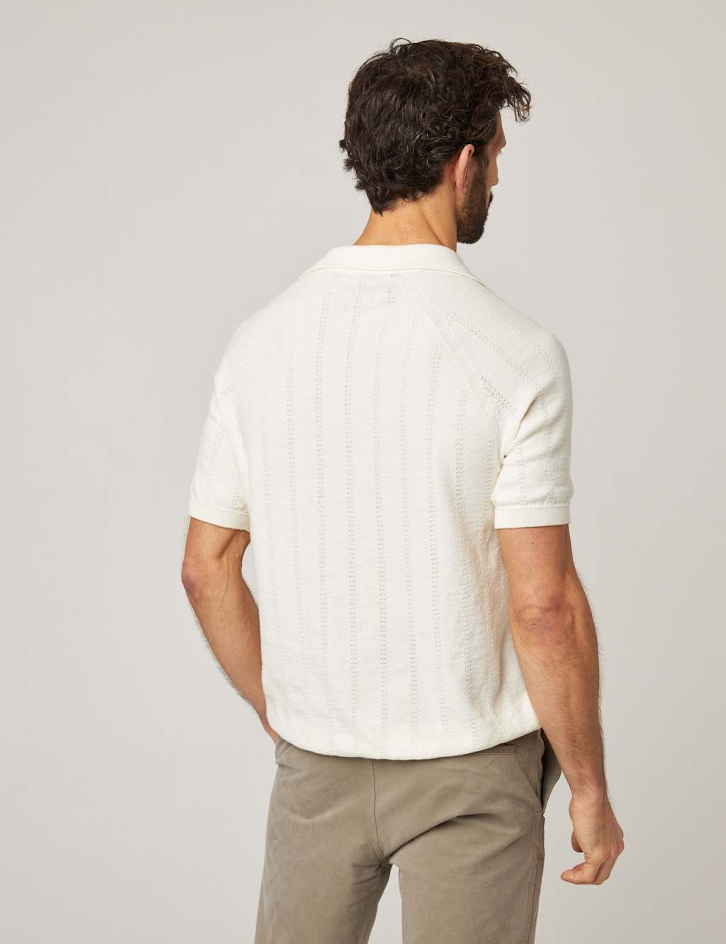 Pure Cotton Textured Polo Shirt 4 of 5