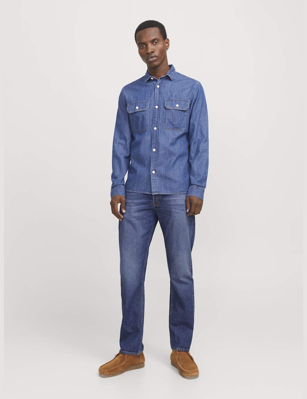 Pure Cotton Relaxed Fit 5 Pocket Jeans 4 of 9