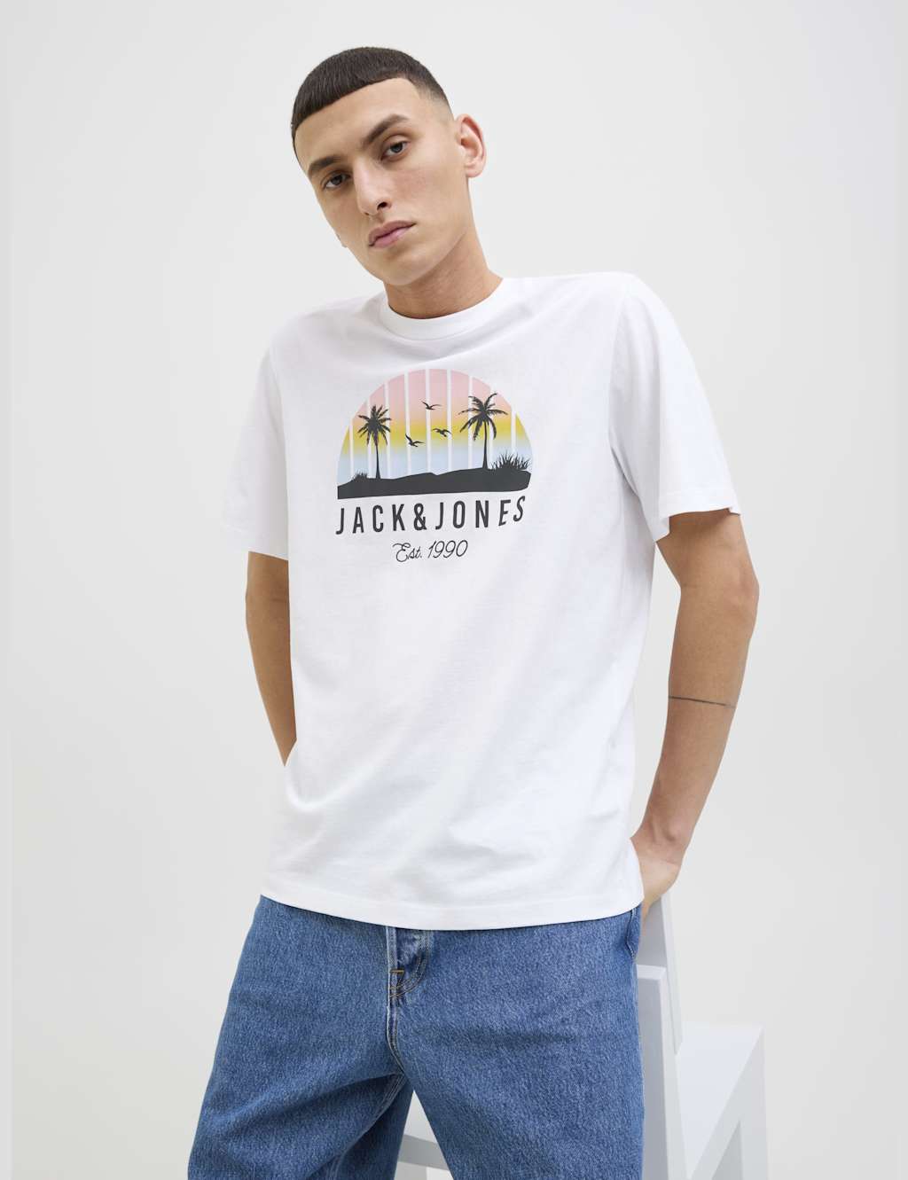 Pure Cotton Palm Graphic T-Shirt 6 of 8