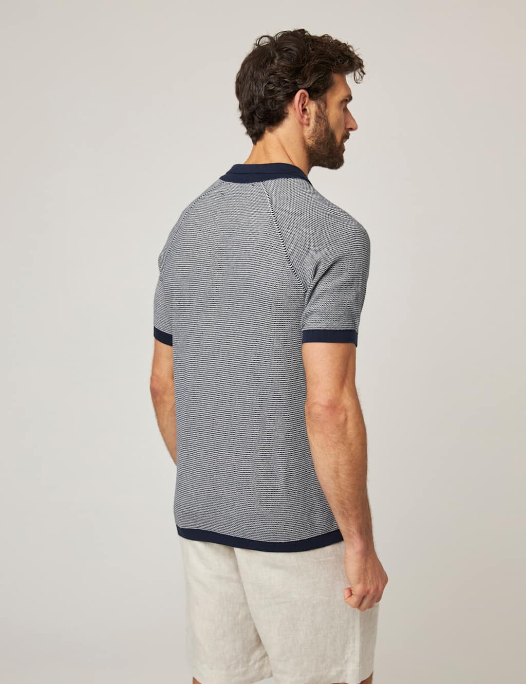 Pure Cotton Textured Polo Shirt 4 of 6