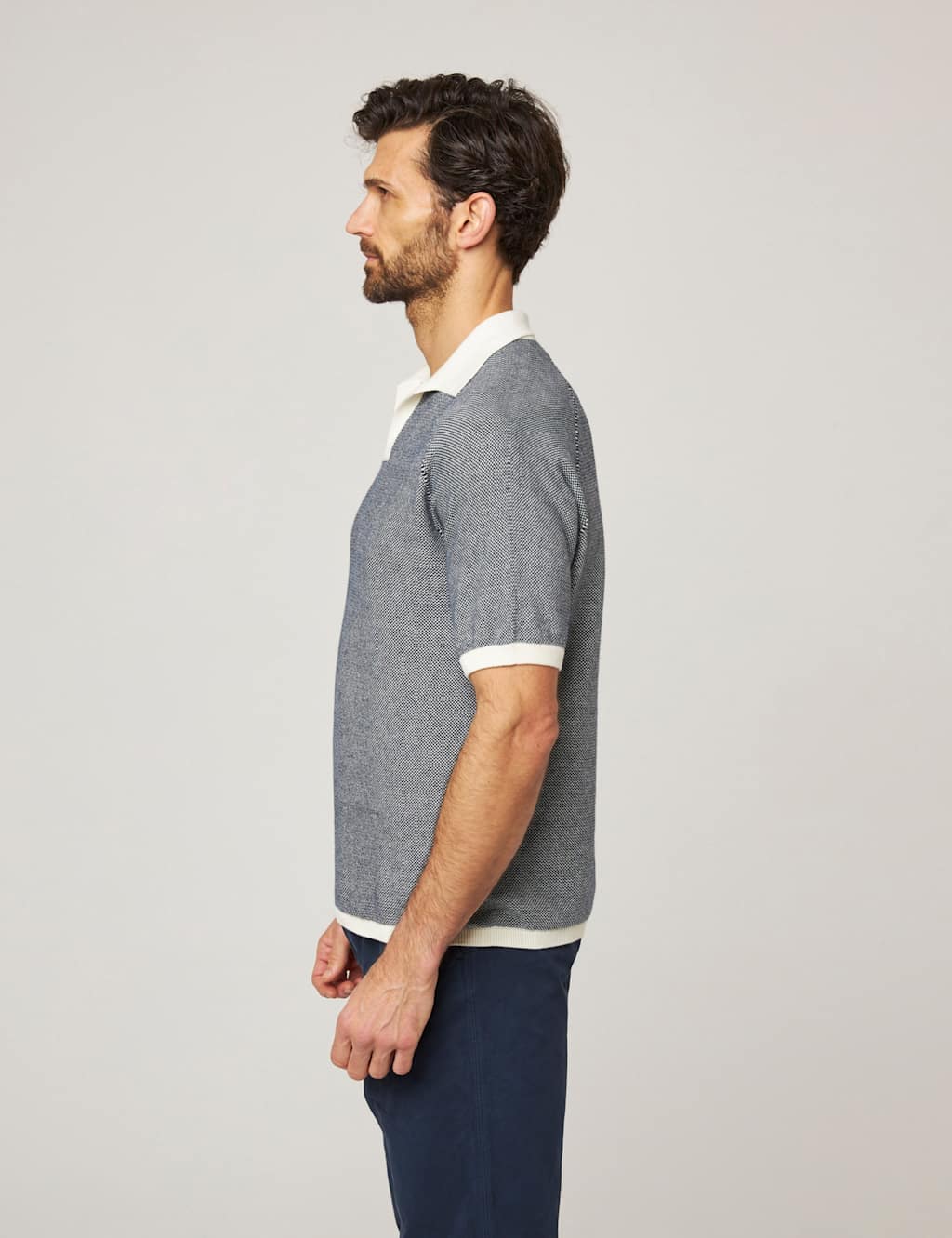 Pure Cotton Textured Polo Shirt 5 of 6
