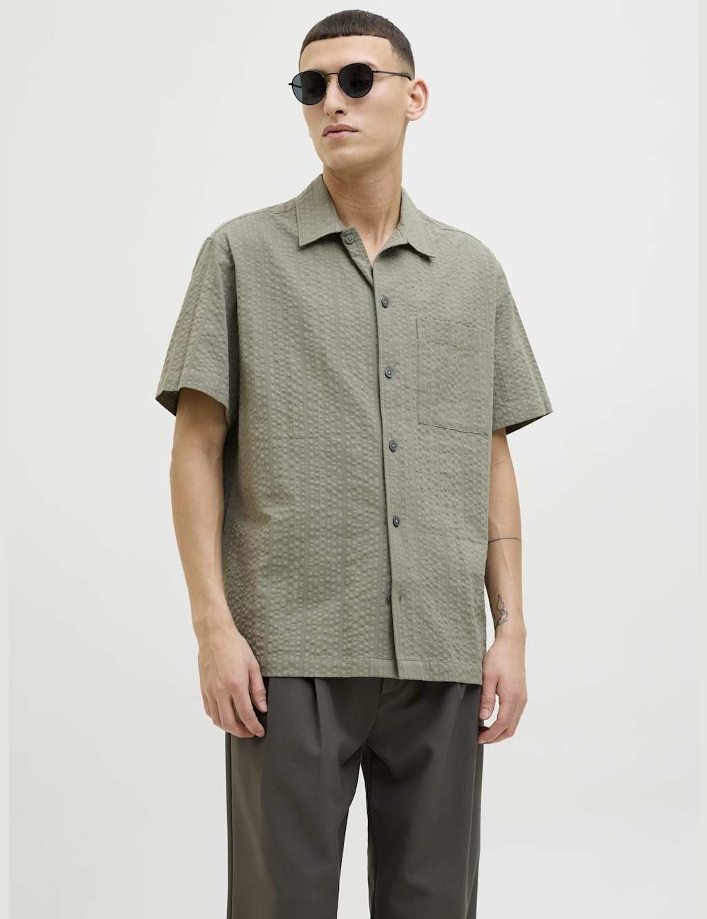 Pure Cotton Seersucker Textured Shirt 3 of 7