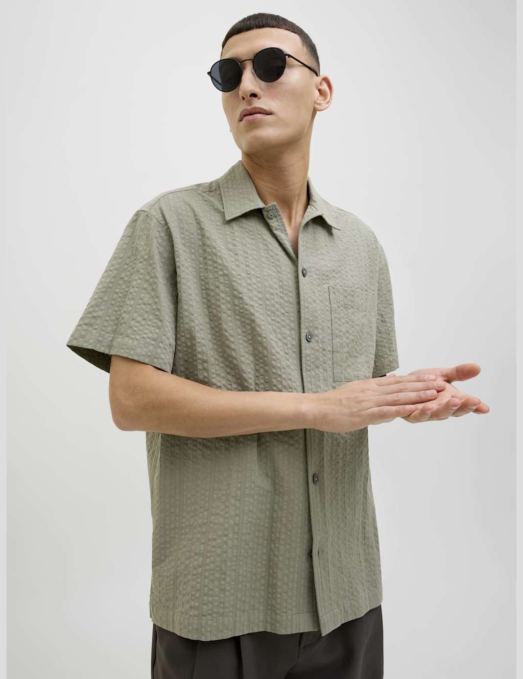 Pure Cotton Seersucker Textured Shirt 5 of 7