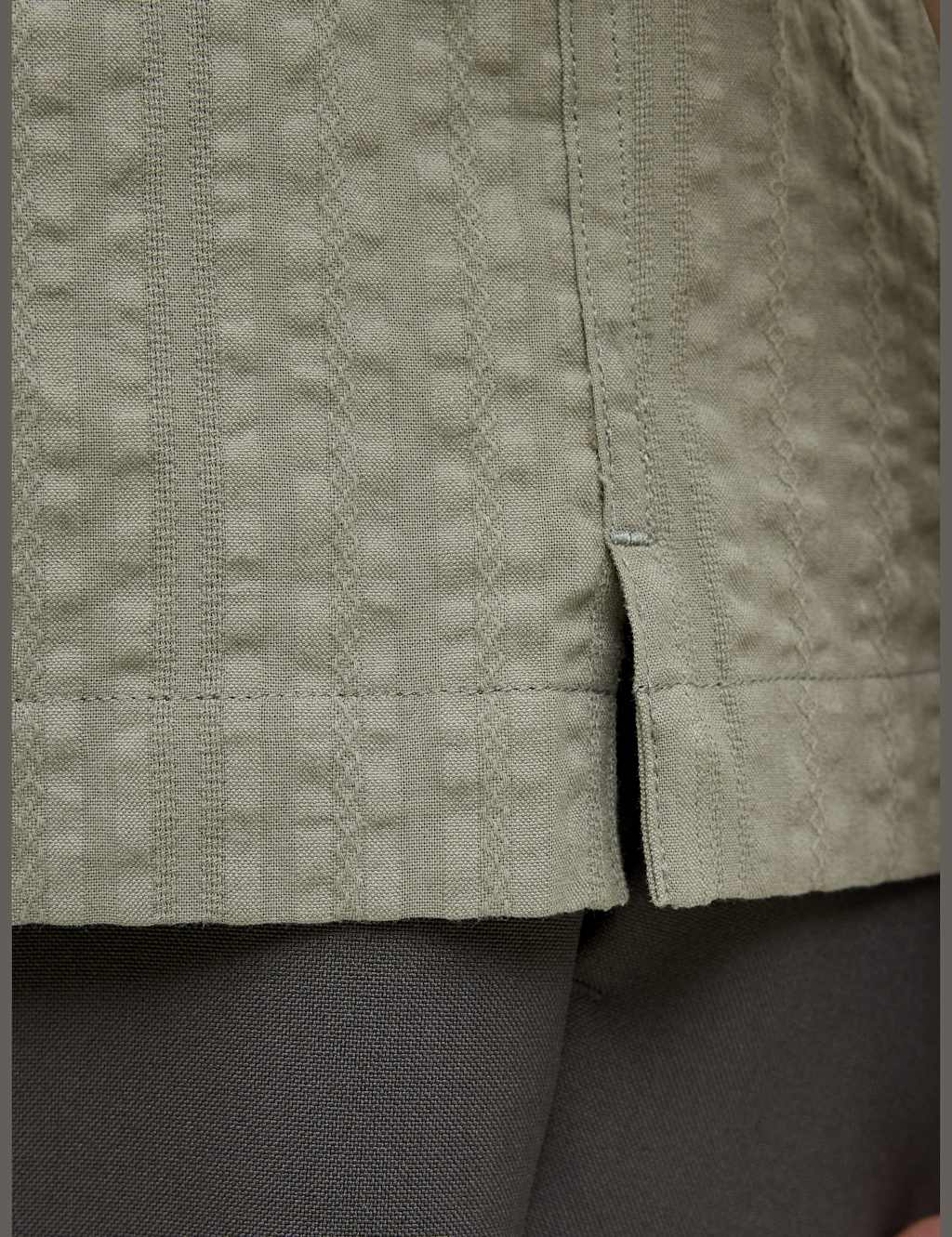 Pure Cotton Seersucker Textured Shirt 7 of 7