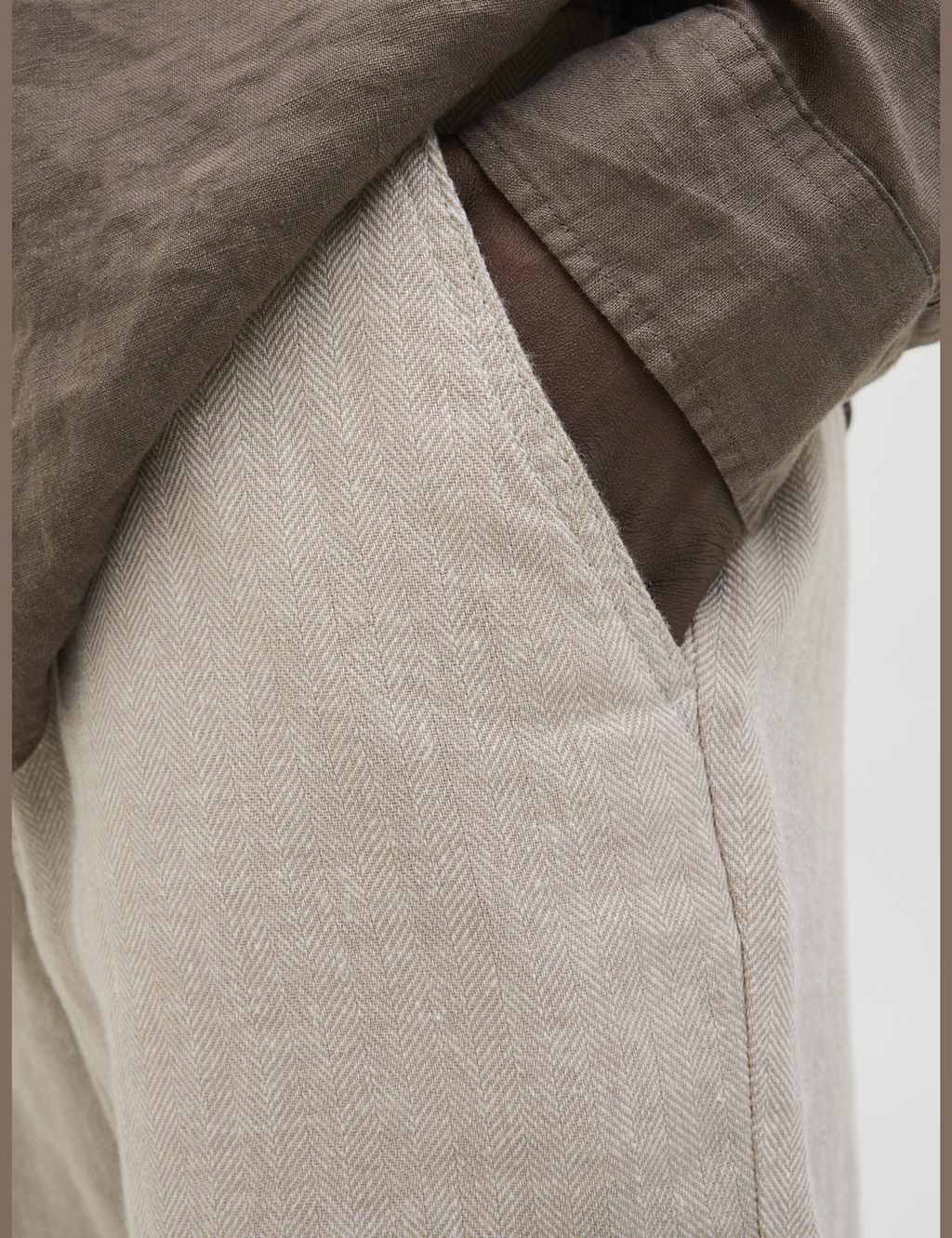Slim Fit Linen Rich Chino Shorts 6 of 6