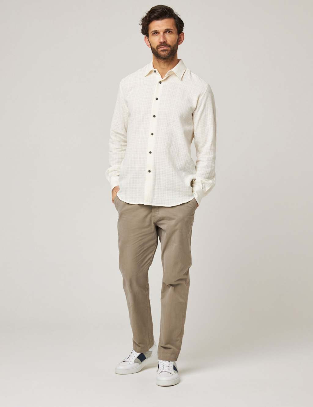 Pure Cotton Textured Flannel Shirt 3 of 6