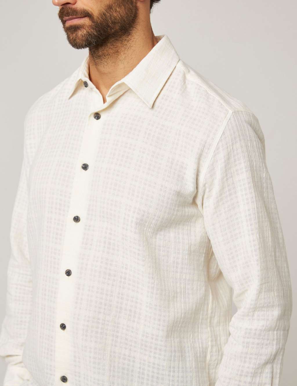 Pure Cotton Textured Flannel Shirt 6 of 6