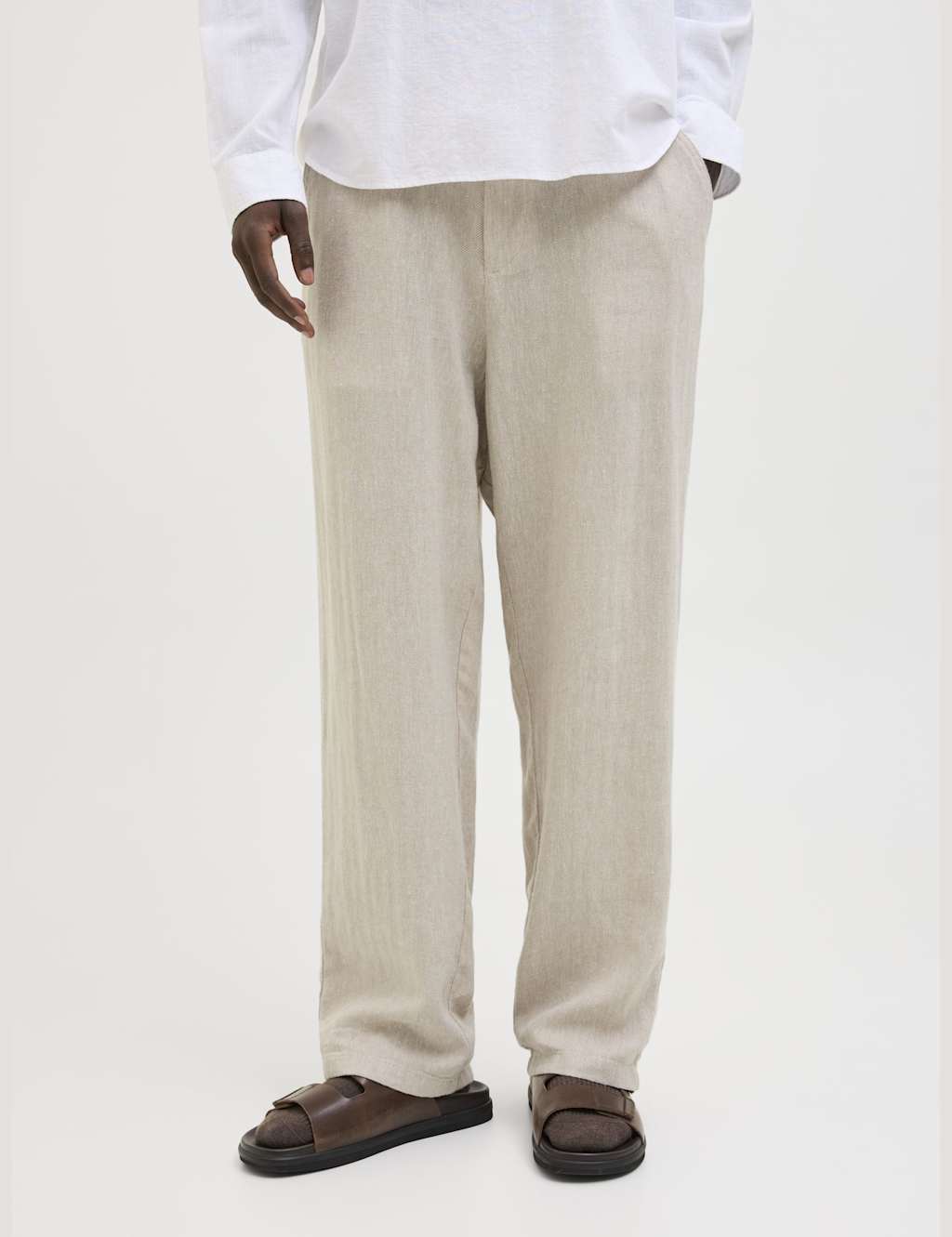 Loose Fit Linen Rich Chinos 2 of 8