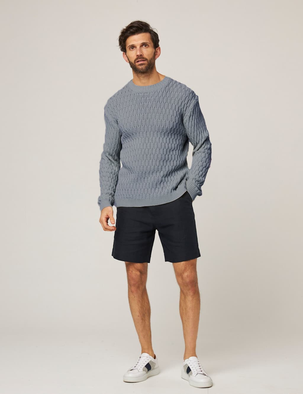 Pure Cotton Textured Jumper 1 of 6