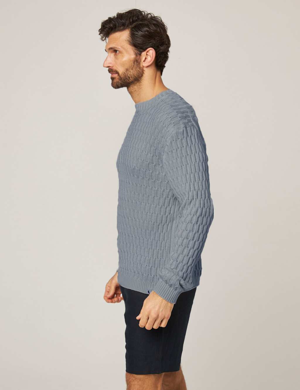 Pure Cotton Textured Jumper 4 of 6