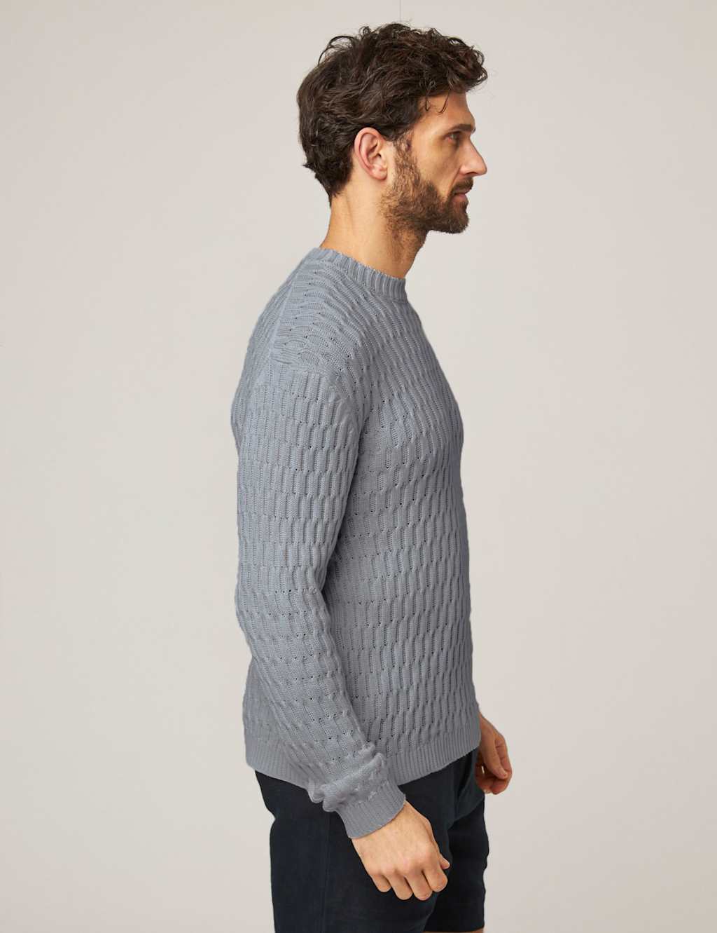 Pure Cotton Textured Jumper 6 of 6