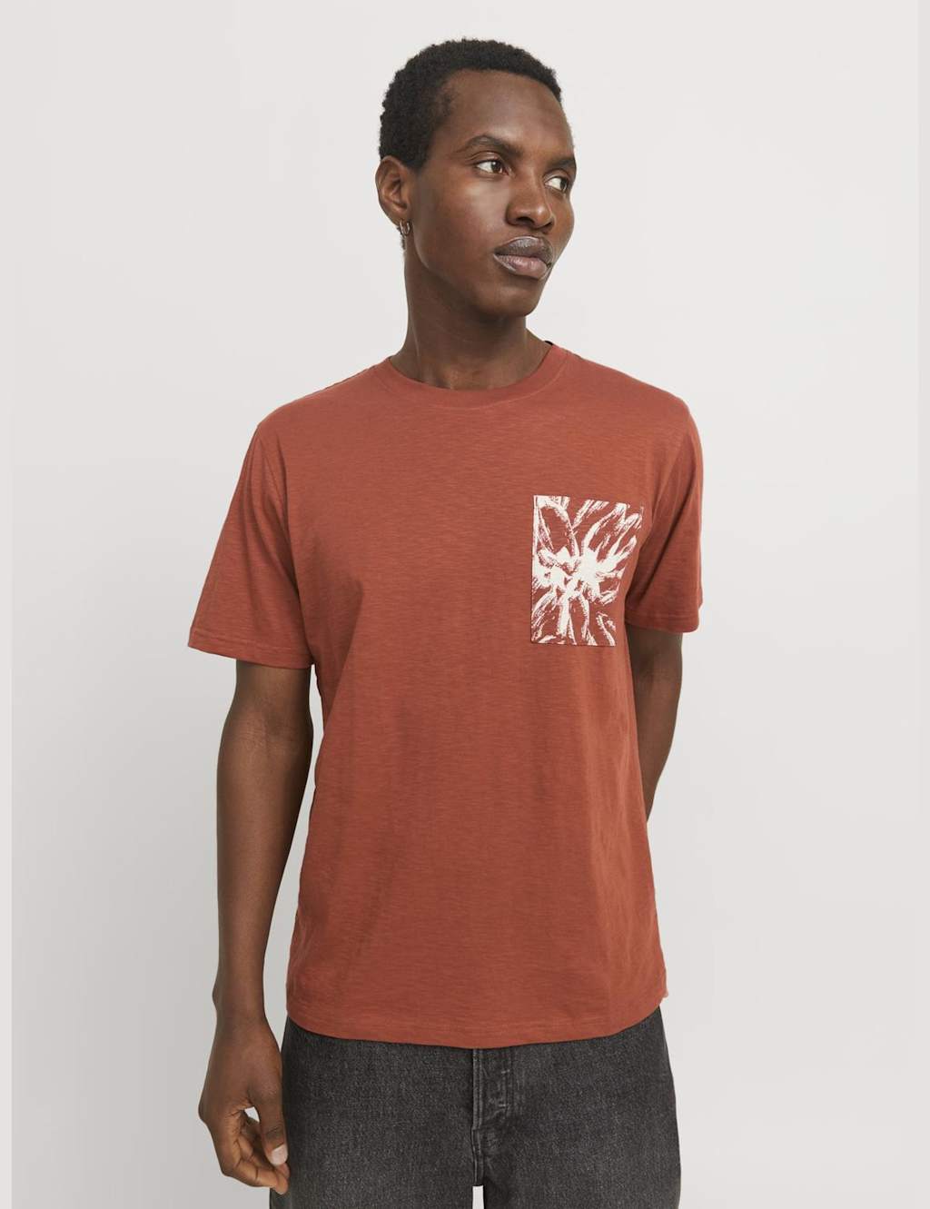 Pure Cotton Crew Neck Pocket T-Shirt 1 of 5
