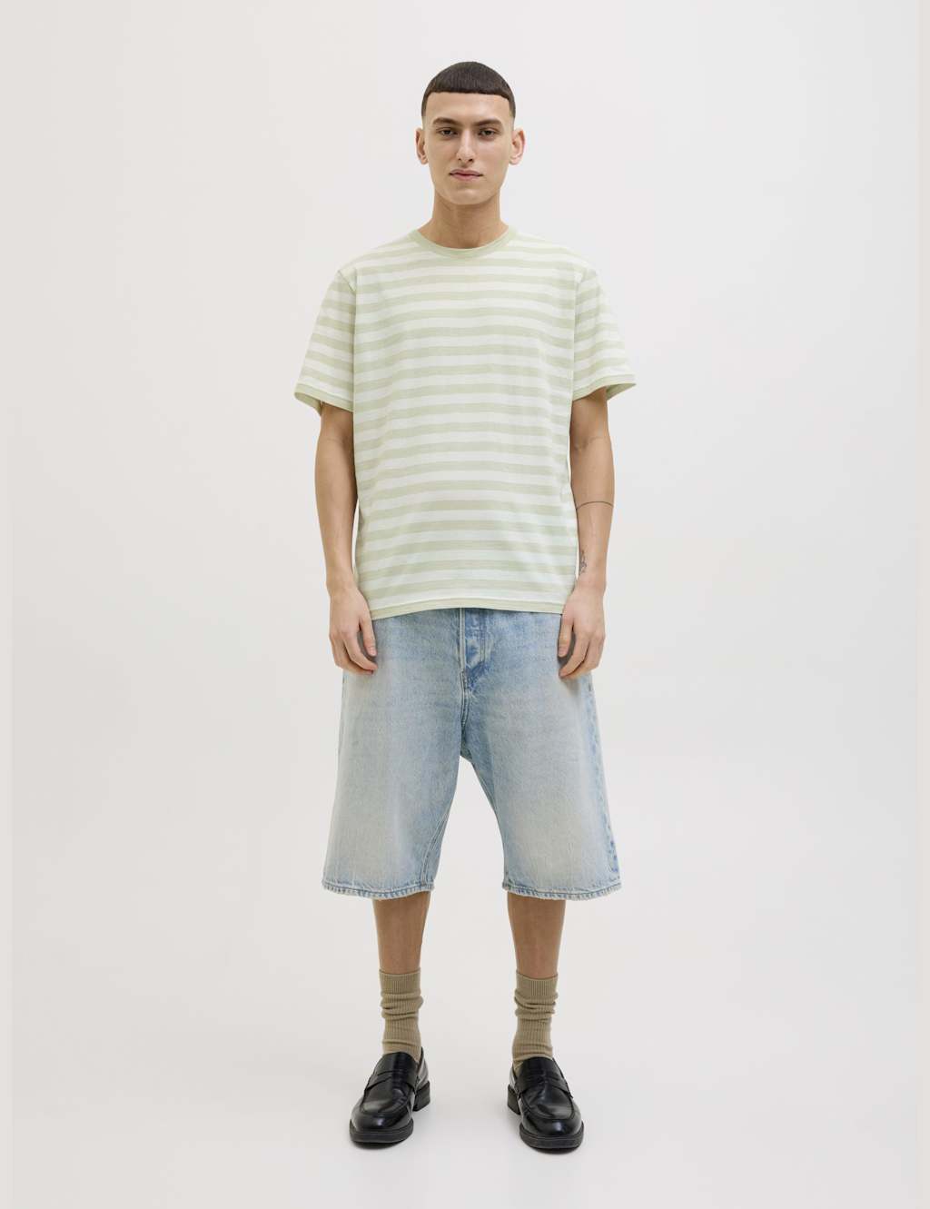 Cotton Rich Striped Crew Neck T-Shirt 2 of 6