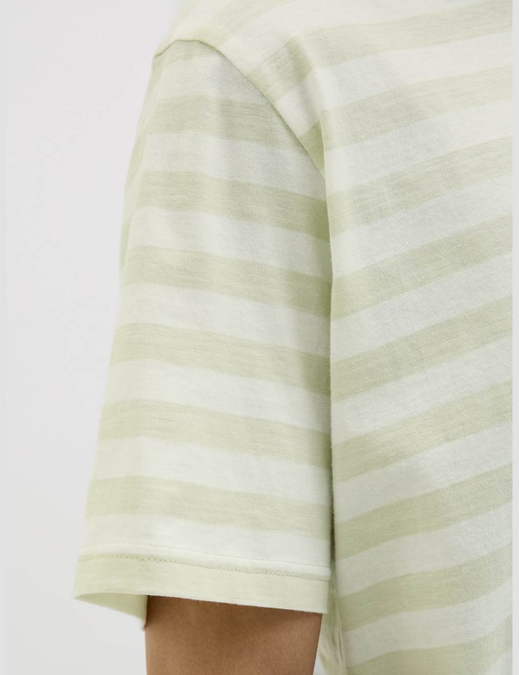 Cotton Rich Striped Crew Neck T-Shirt 6 of 6