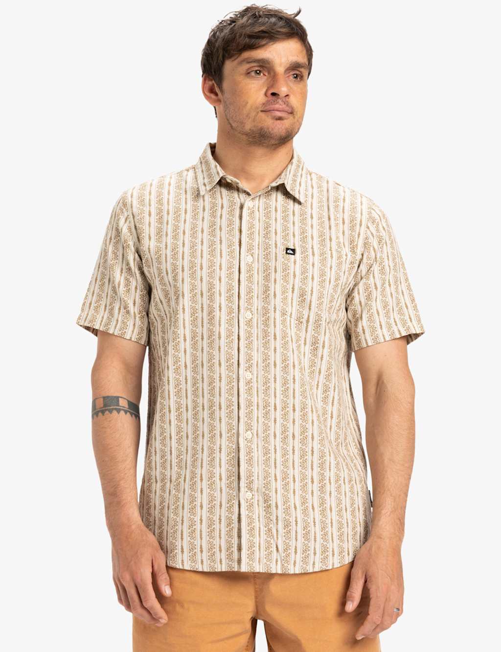 Pure Cotton Floral Striped Shirt 6 of 11