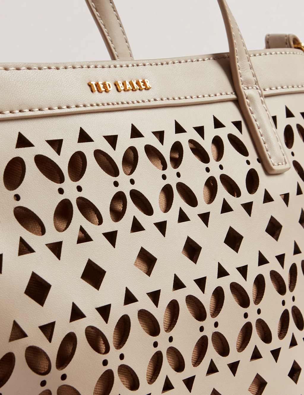 Leather Cutwork Patterned Mini Tote Bag 3 of 5