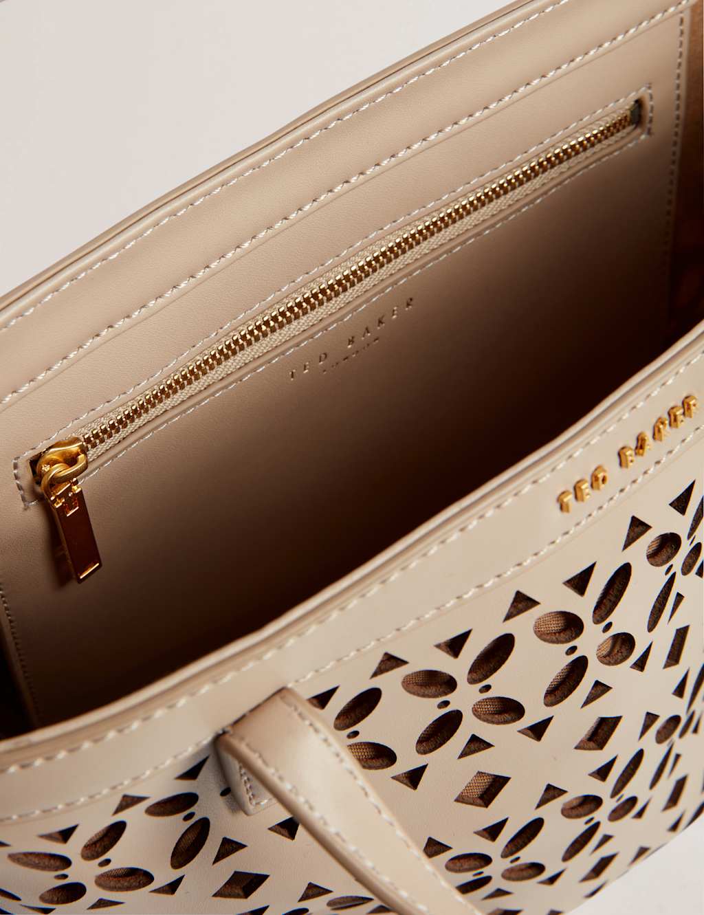 Leather Cutwork Patterned Mini Tote Bag 4 of 5