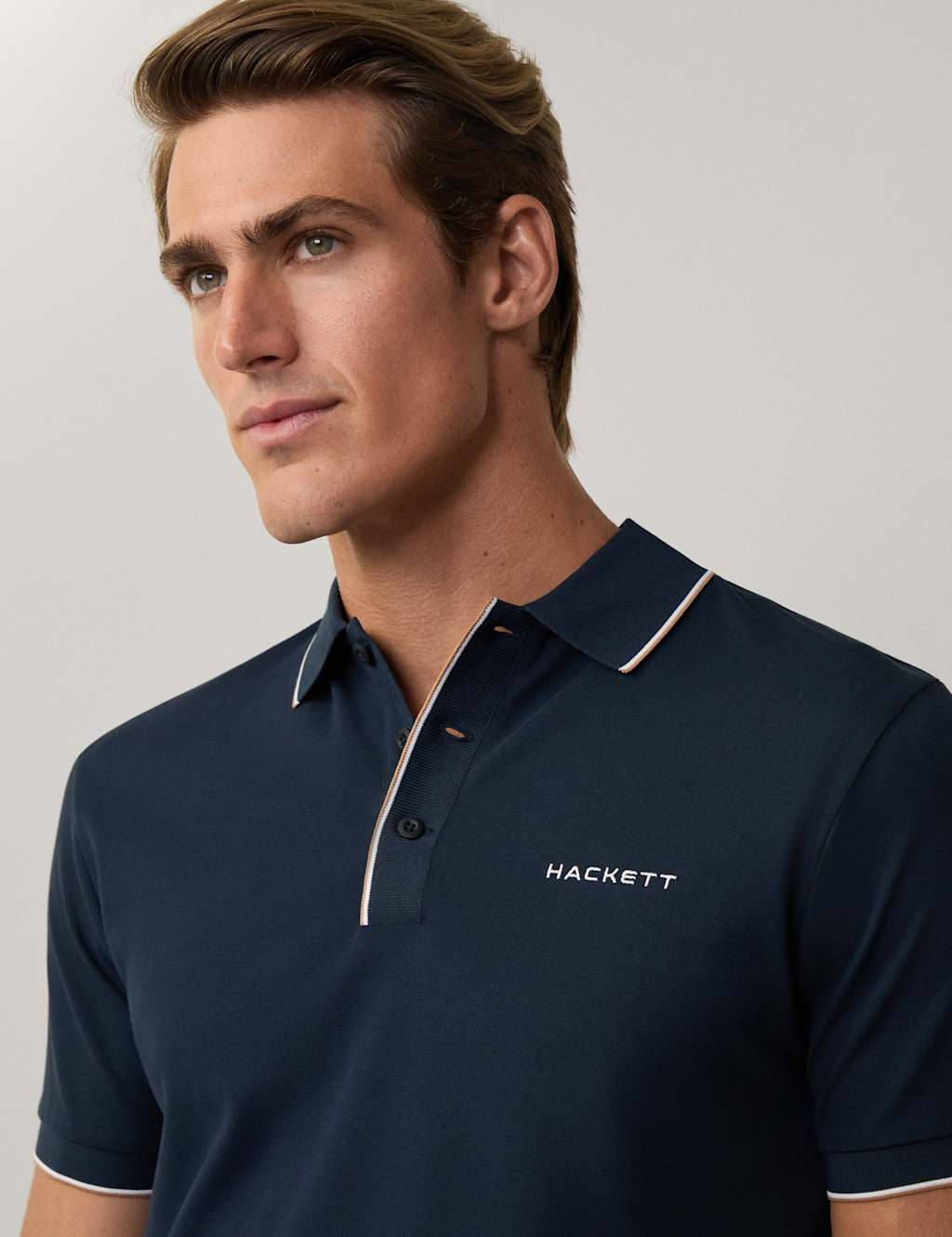 Cotton Rich Tipped Polo Shirt 3 of 5