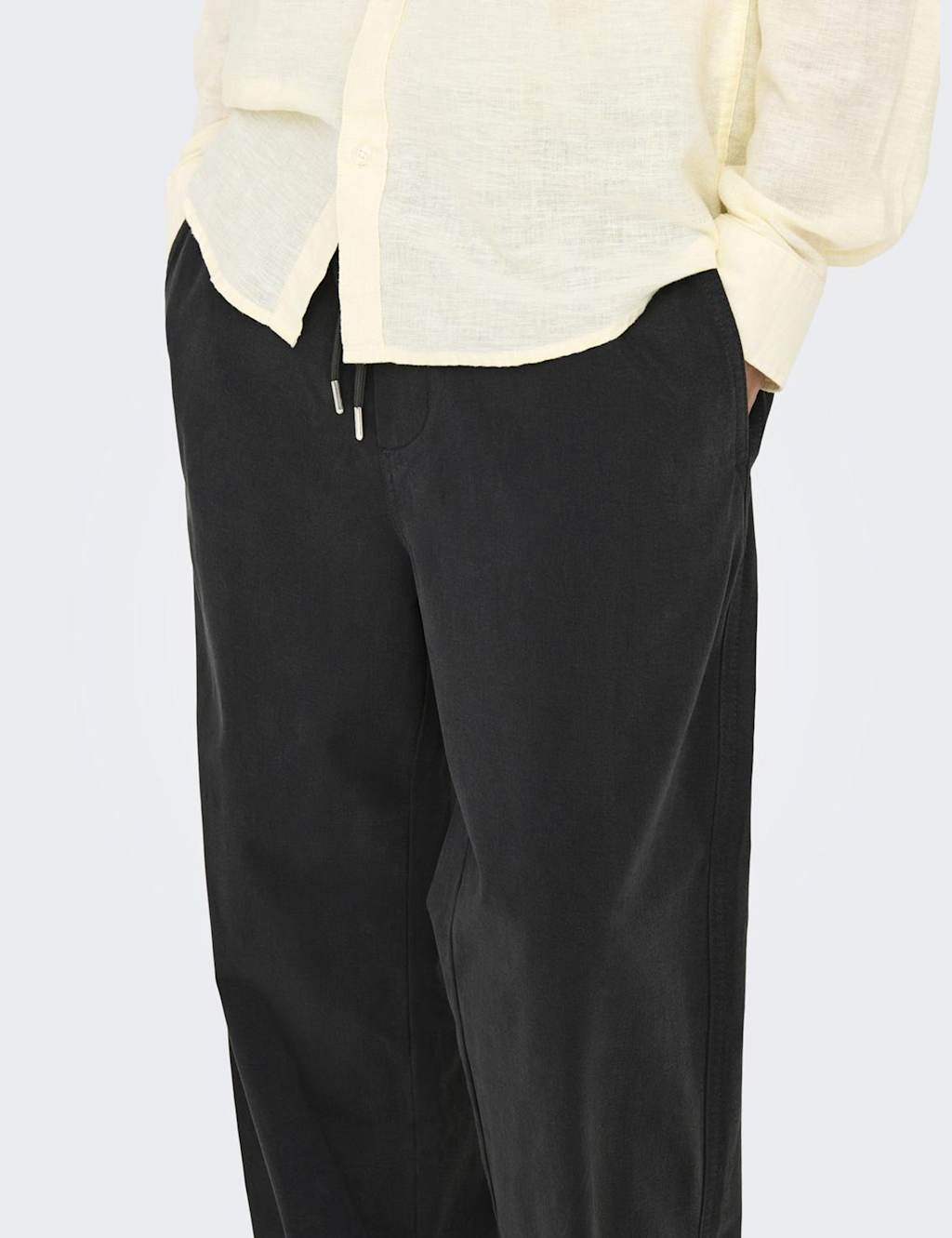 Loose Fit Lightweight Drawstring Trousers 5 of 6