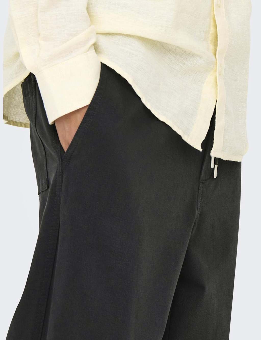 Loose Fit Lightweight Drawstring Trousers 6 of 6
