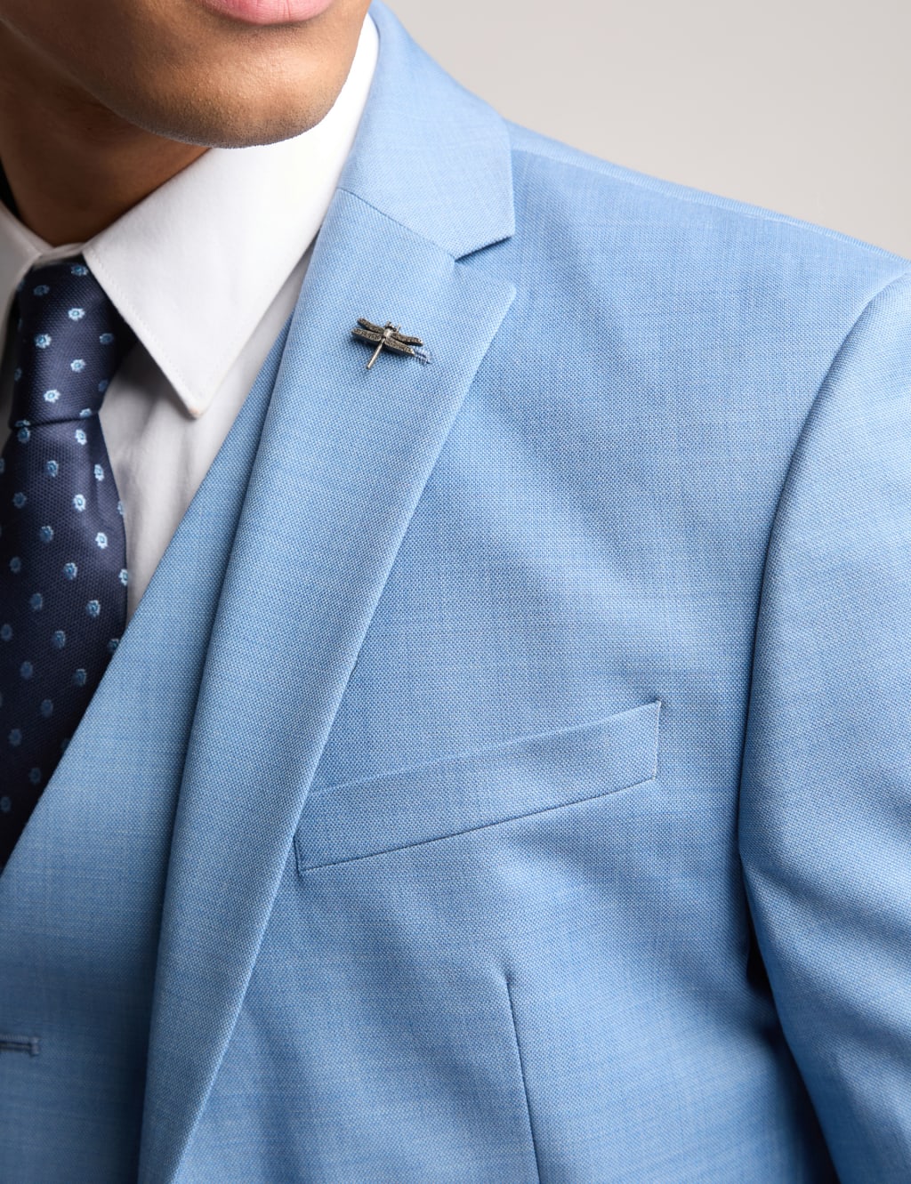Slim Fit Wool Rich Sharkskin Suit Jacket 5 of 6