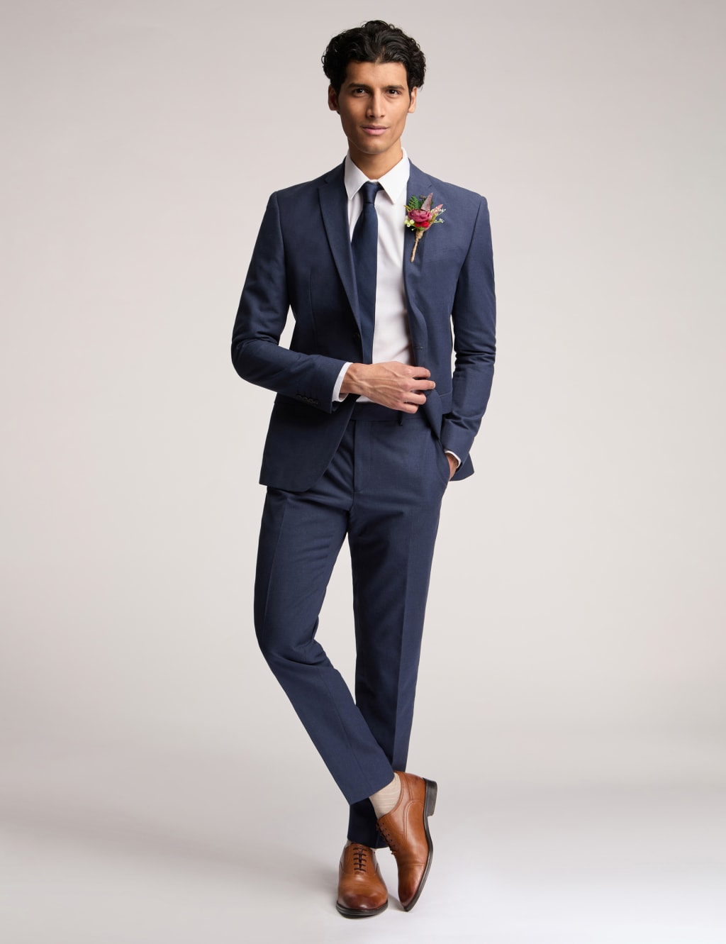 Slim Fit Linen Blend Suit Jacket 2 of 5