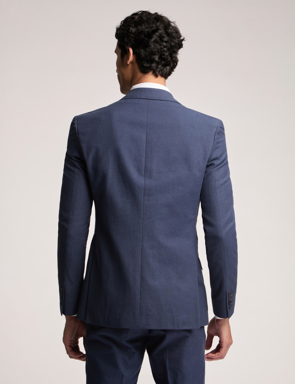 Slim Fit Linen Blend Suit Jacket 4 of 5