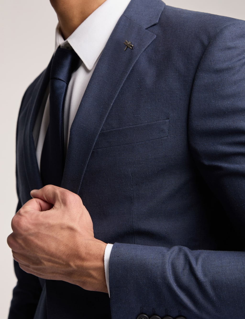 Slim Fit Linen Blend Suit Jacket 5 of 5