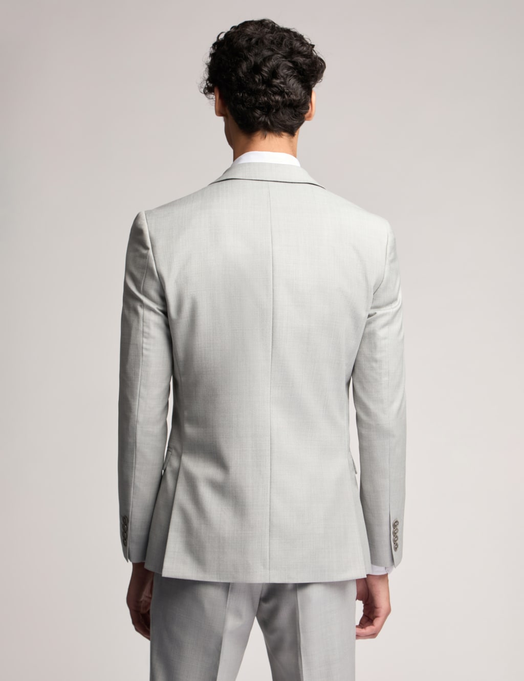 Slim Fit Wool Rich Sharkskin Suit Jacket 4 of 5
